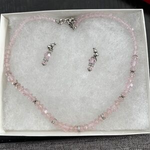 Premier Designs Pink Necklace and Earring Set